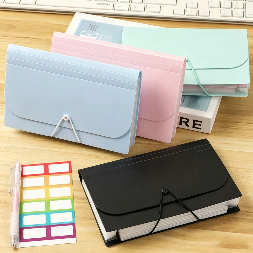 Vertical 13-Key Organ Bag, Mini A6 Folder, Small-Sized Organ Bag, Multi-Layer Standing Document Folder, Large-Capacity Storage