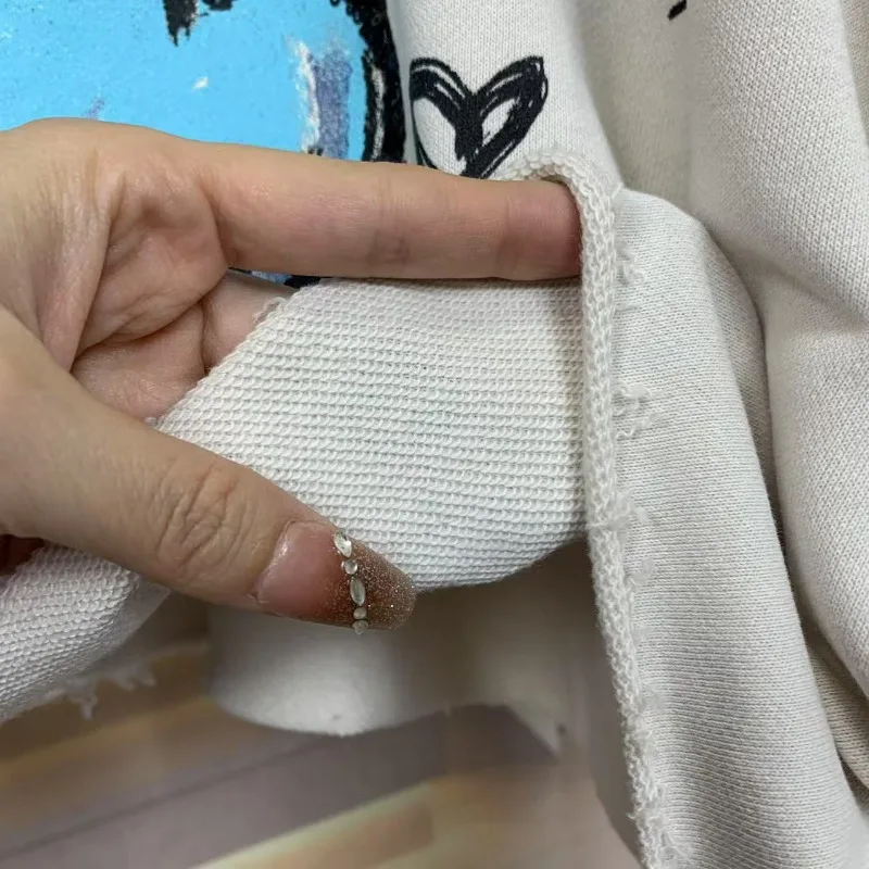 Heavy Industry Loose Fashion Washing Cartoon Small Crew Neck Popular Sweatshirts 2025 Autumn And Winter New Hoodies Top Pullover