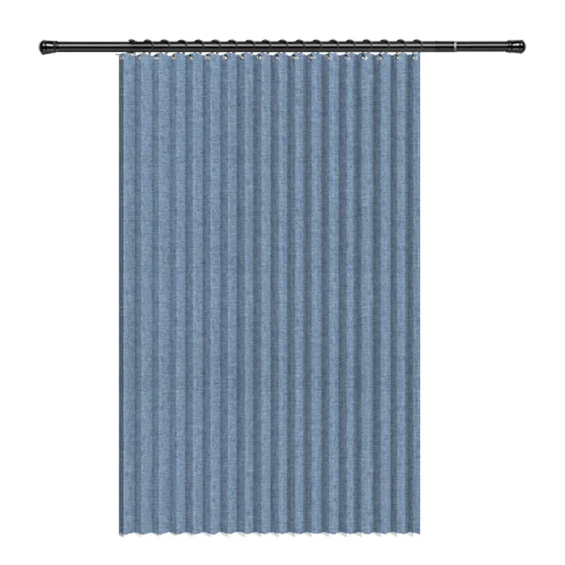 No Drill Install Faux Linen Shower Screen, Double Magnet Foldable Waterproof Mildewproof Bathroom Divider Curtain