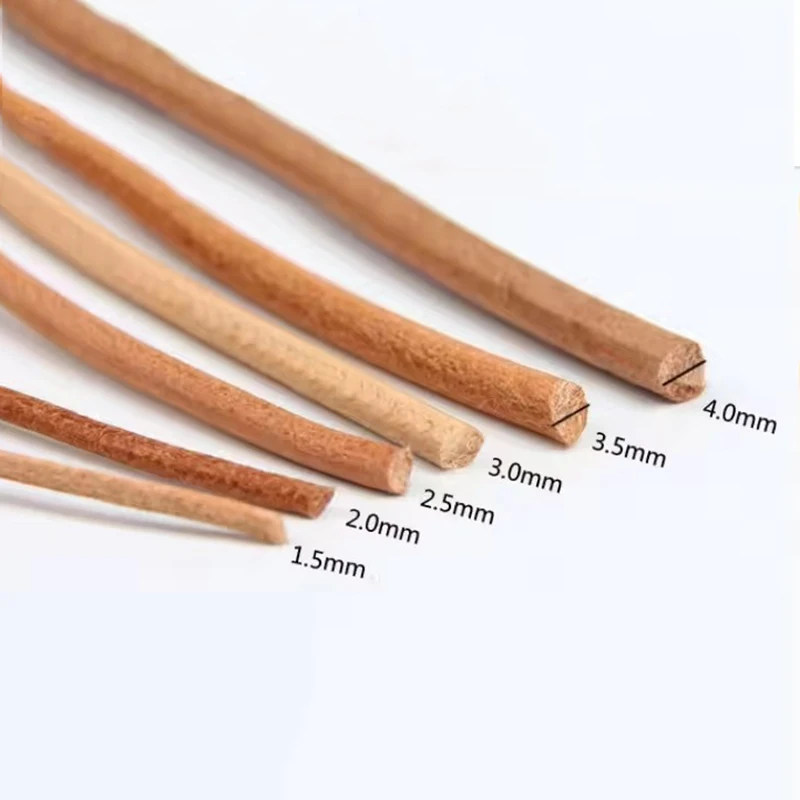 Meetee 5Meter 1.5/2/2.5/3/4/5mm Round Real Genuine Leather Cord Rope for Bracelet Necklace DIY Jewelry Cords Bags Craft Making