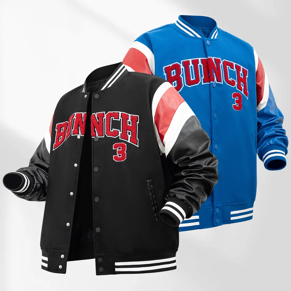 Men\'s Patches Bomber Jacket Unisex Varsity Baseball Coat 24H Shipped Vintage Loose Motorcycle Outerwear Spring&Autumn Streetwear