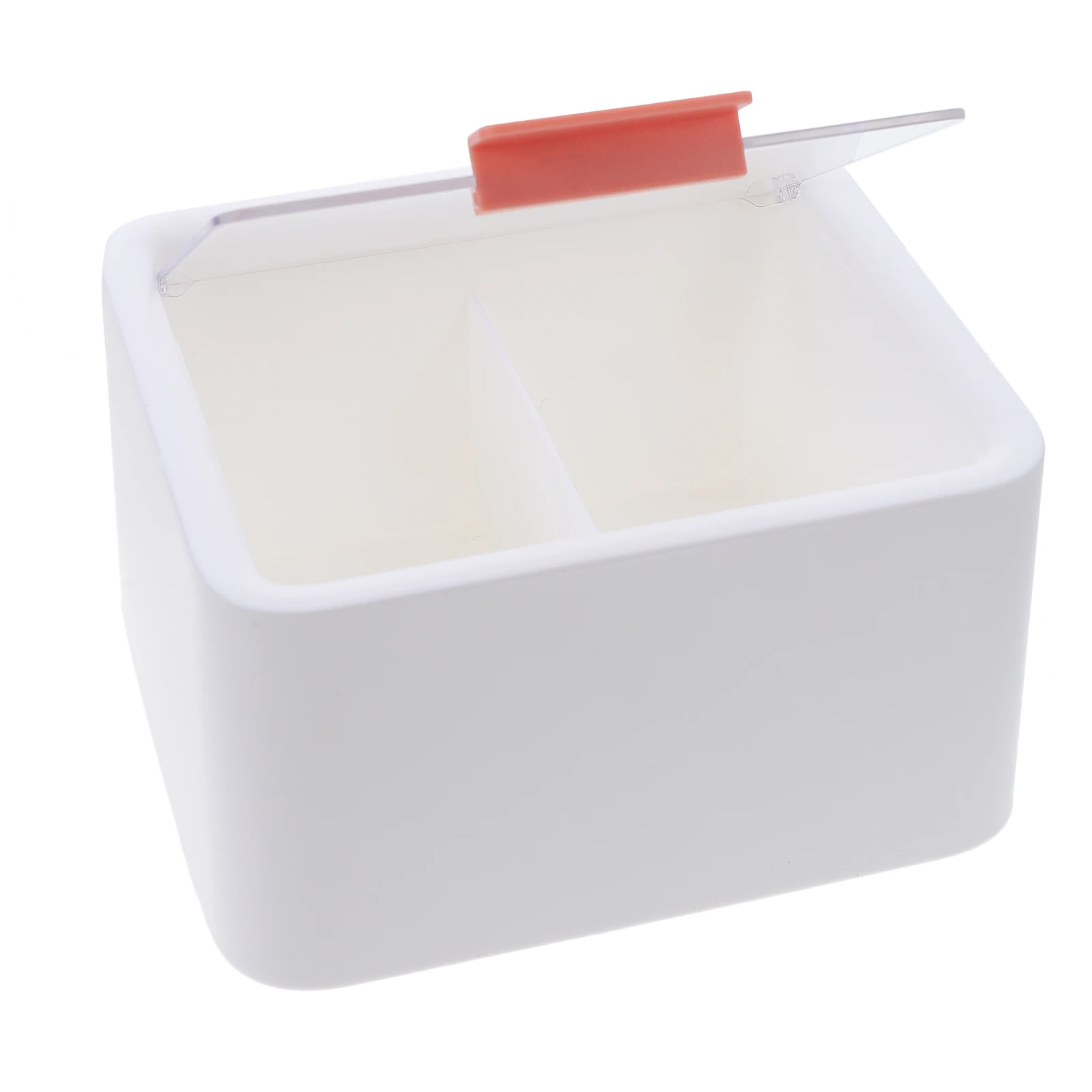 

Cotton Storage Box 2 Slot ganizer Plastic Container Swab Case Makeup Remover Pads Holder Desk Vanity Bathroom Space Saving