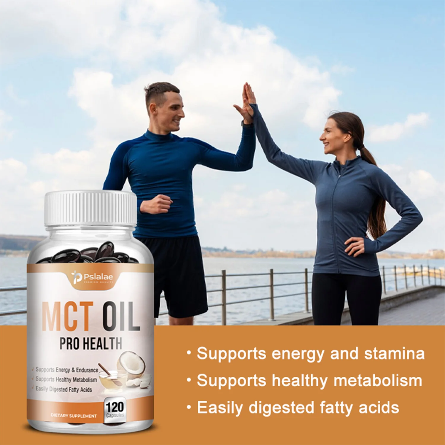 MCT Oil Capsules - Cold Pressed, Support Energy and Endurance