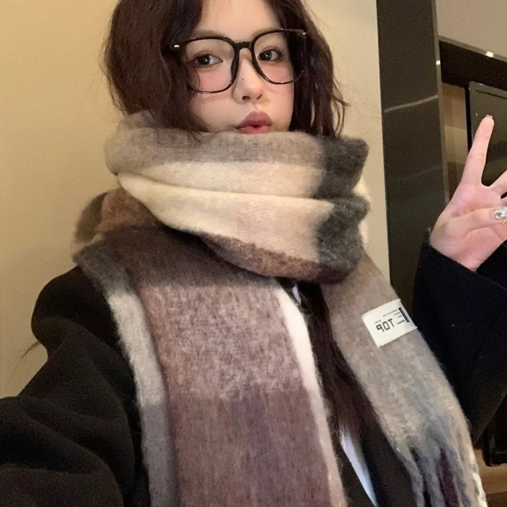 

New Warm Scarf Soft Mohair Shawl Wrap Coldproof Windproof Neck Warmer Gift