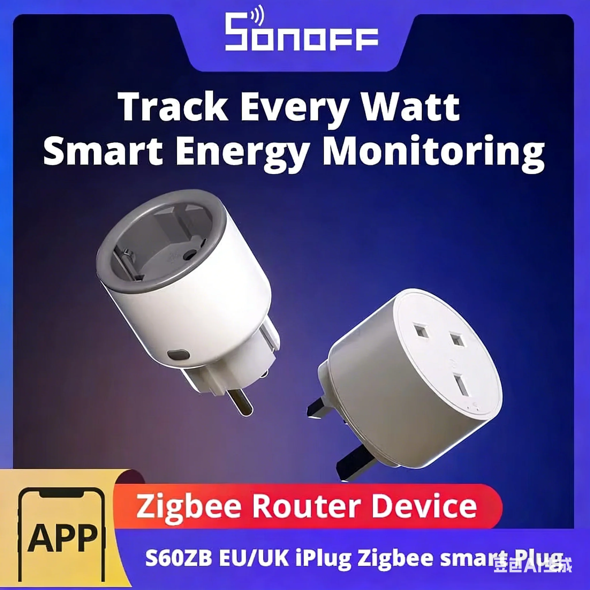 

SONOFF S60ZB IPlug Zigbee Smart Plug Energy Monitoring Wireless Socket Timer Smart Switch Voice Control Google Home Alexa