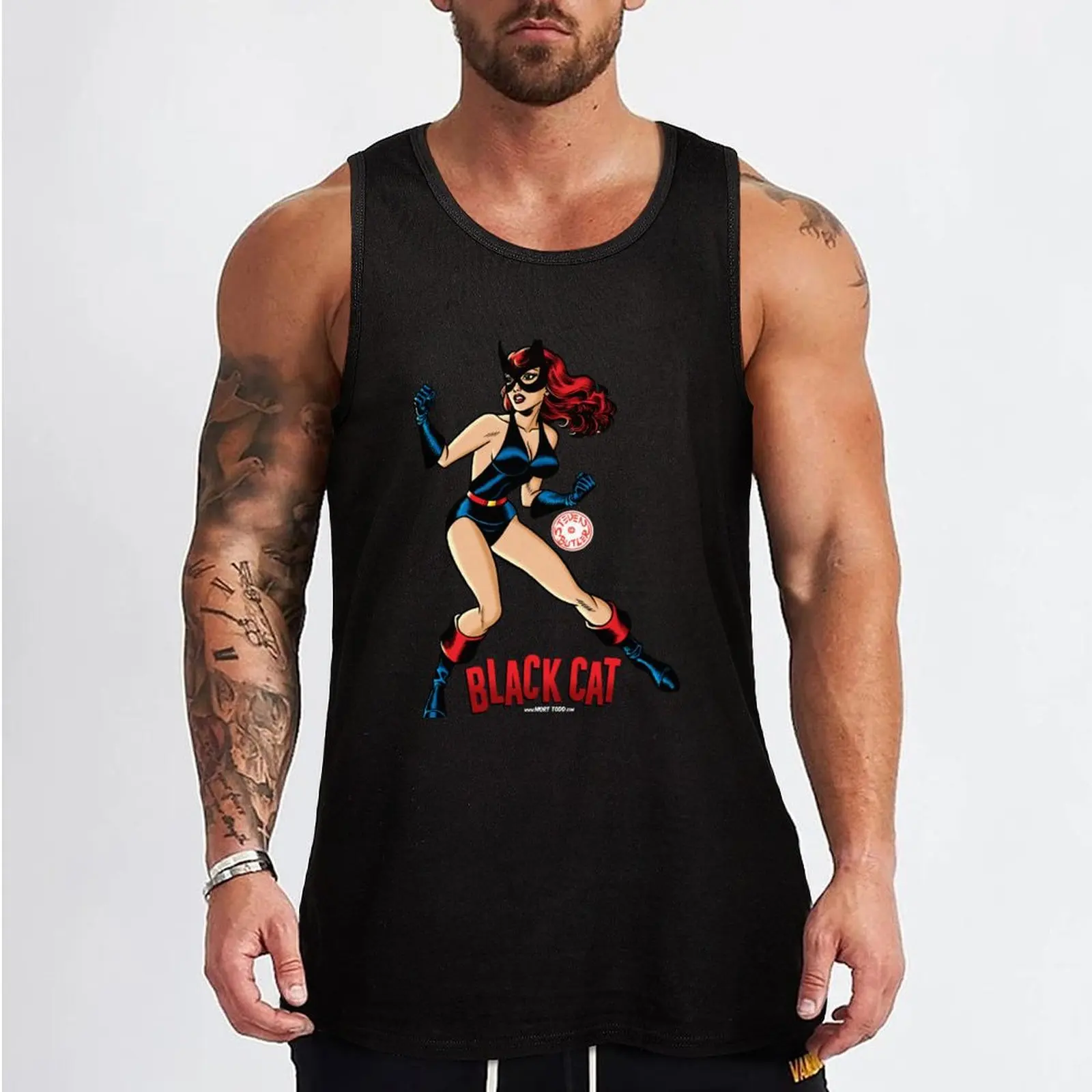 Black Cat Golden Age Superhero Tank Top tops Clothing