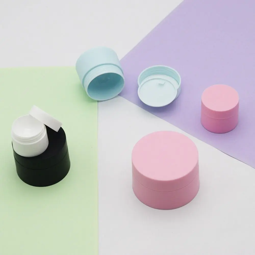 ขวดครีมหน้ากลม ขวดพลาสติกเปล่าสำหรับครีมเครื่องสำอาง ขนาด 5-100 กรัม สำหรับรองพื้นชนิดน้ำ ลิปบาล์ม บรรจุภัณฑ์สำหรับผลิตภัณฑ์ดูแลผิว