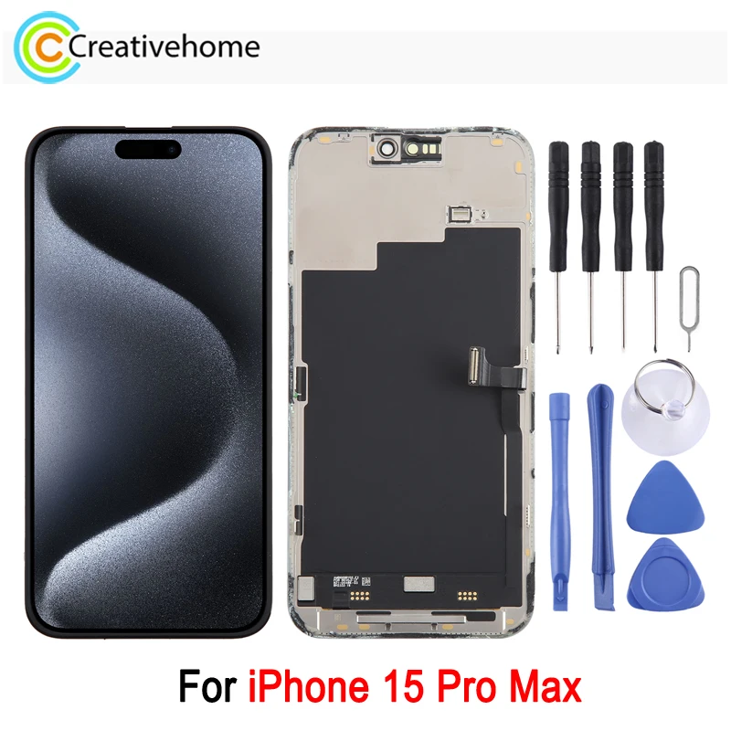 

6,7-дюймовый OLED-экран для телефона iPhone 15 Pro Max, ЖК-дисплей 120 Гц, сенсорный экран, полная сборка, ремонт, запасная часть