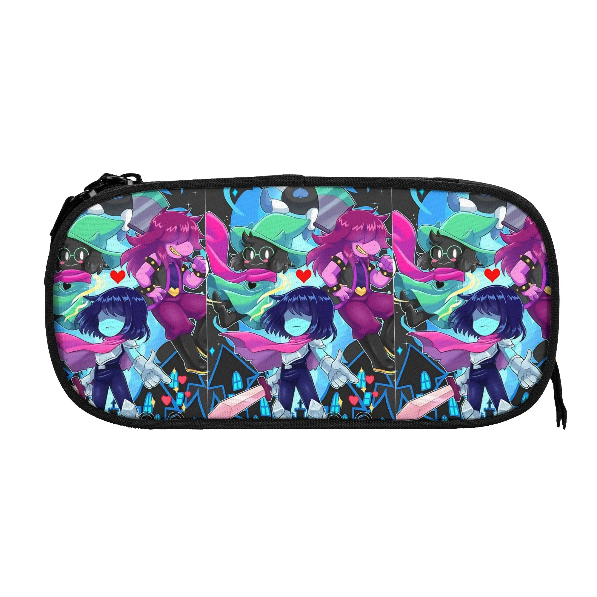 

1 piece Stylish Retro Pixel Art Warrior Pencil Case Girls Pen Bag Deltarune School Stationery Bag