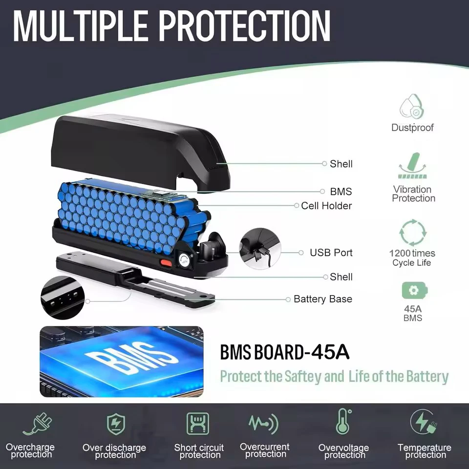 48 فولت Hailong Ebike Batterij 20 25ah 40ah 50 45ah Batterie Velo Electrique Ebike Bateria 30ah Cham rider Akumulator 1500w Battery
