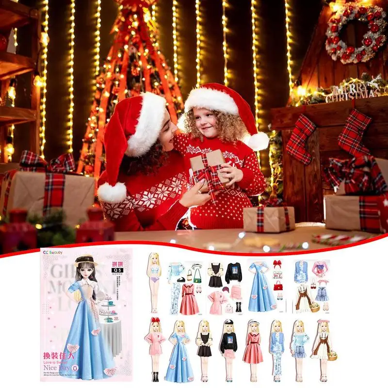 Magnetic Dress-Up Dolls Pretend Play Set Magnetic Dress Up Puzzle Toy Princess Paper Dolls For Girls Preschool Learning Toy Gift