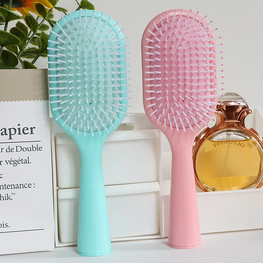 Color Air Cushion Hair Brush Large Oval Scalp Massage Comb Anti‑Static Detangling Hairbrush for Women Daily Hair Care Styling view 5