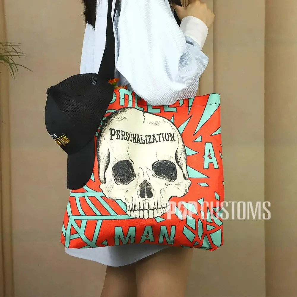 Personal Customize 600D Polyester-cotton Blend Cloth Tote Bag,Use As A Book Bag, Grocery Bag, Shopping Bag or Daily for Carrying