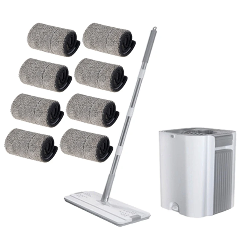 Floor Mop And Buckets Set Washdown 2-In-1 Tile Floor Mop Household Hardwood Floor Cleaning Flexible Mops