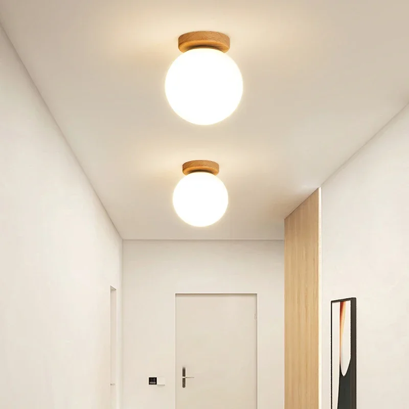 

Modern glass LED ceiling lamp Nordic living room bedroom lamp indoor lighting restaurant aisle home balcony home decorative lamp