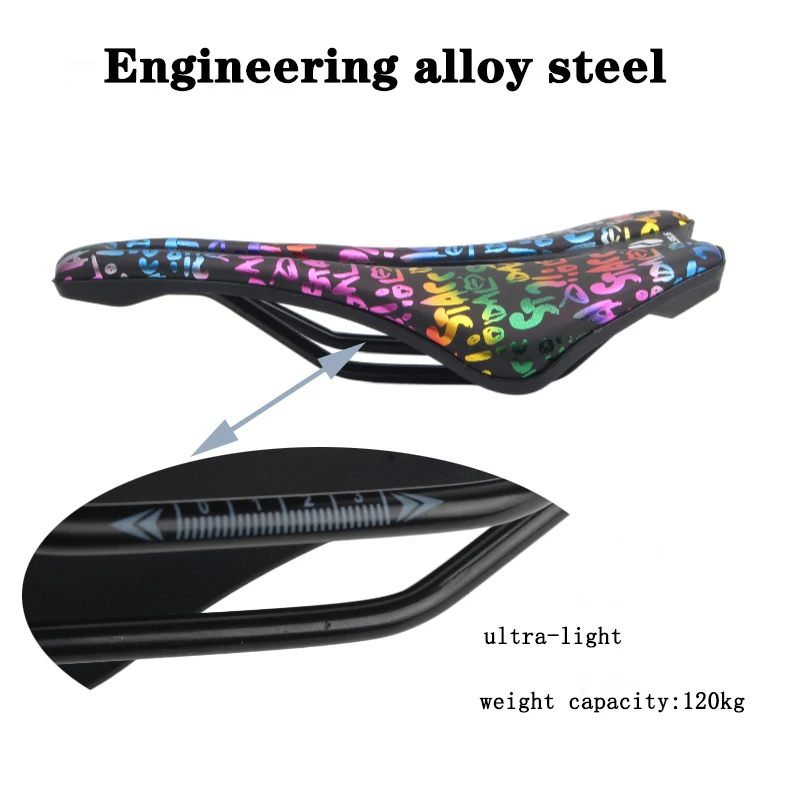 RGO Bicycle Racing Seat MTB Road Bike Ultralight Saddle 208g Hollow Ergonomic Design Cr-mo Seat Rail Saddle Bicycle Saddle