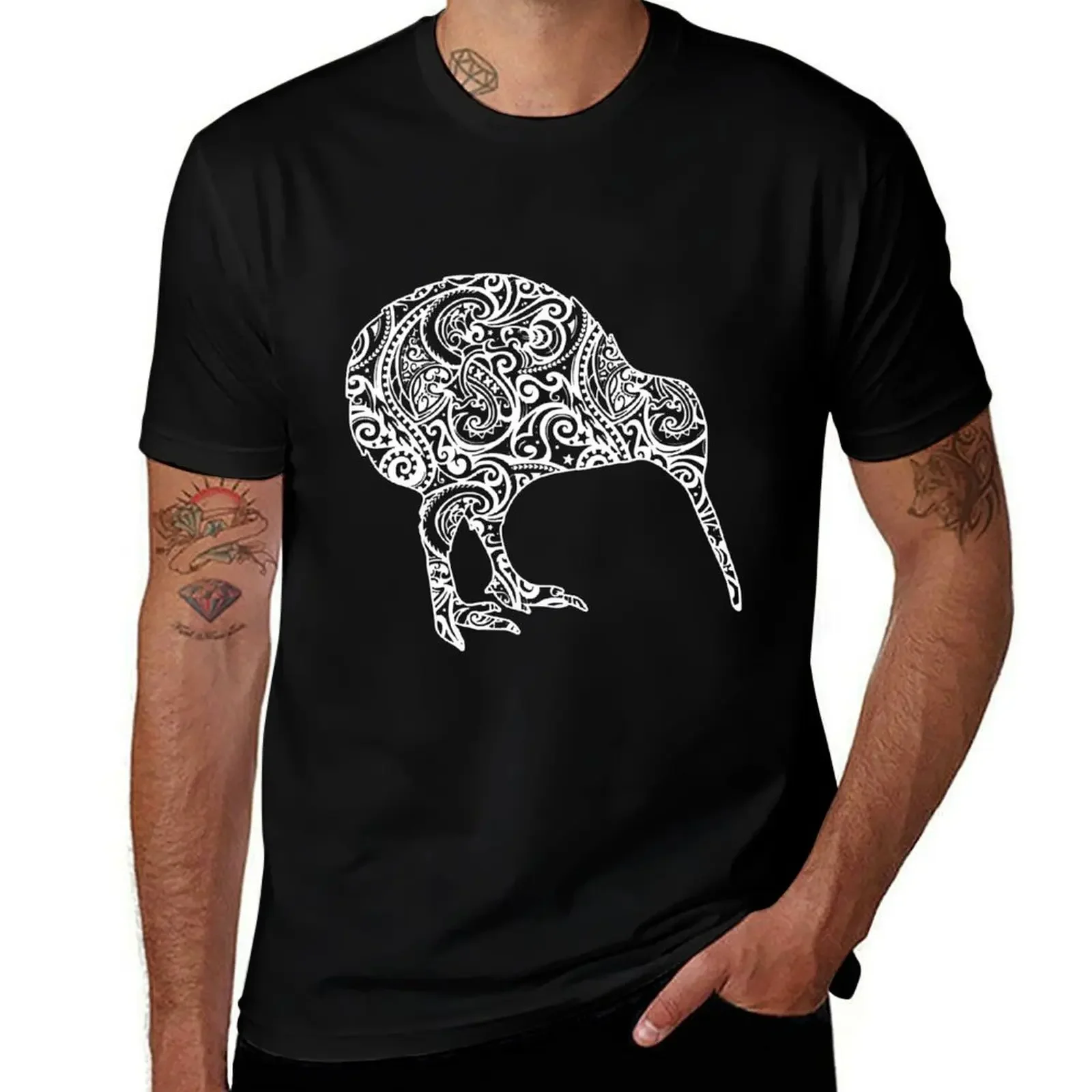 Футболка Kiwi Maori Polinesian с принтом птиц