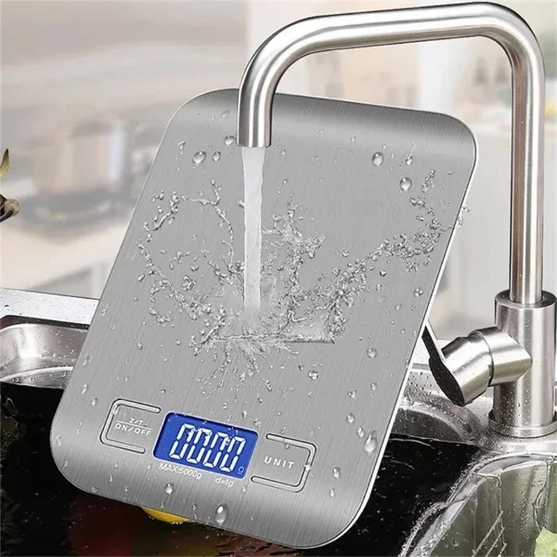 Kitchen Digital Scale Multi-function Portable Weighing Scale LCD Display USB Charging Electronic Scales Baking Measuring Tools