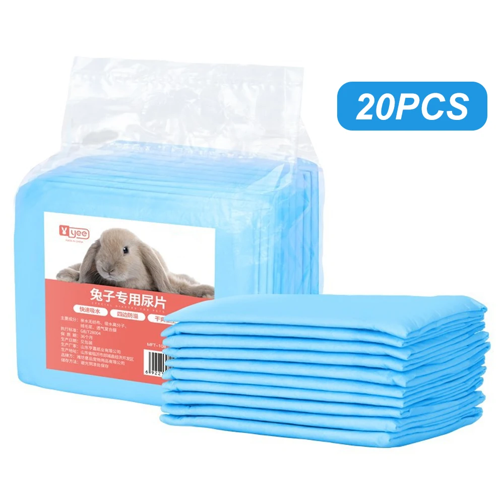 20Pcs/set Super Absorbent Pet Diaper Rabbit Pee Pads Disposable Healthy Nappy Mat for Cats Dog Diapers Quick-dry Surface Mat