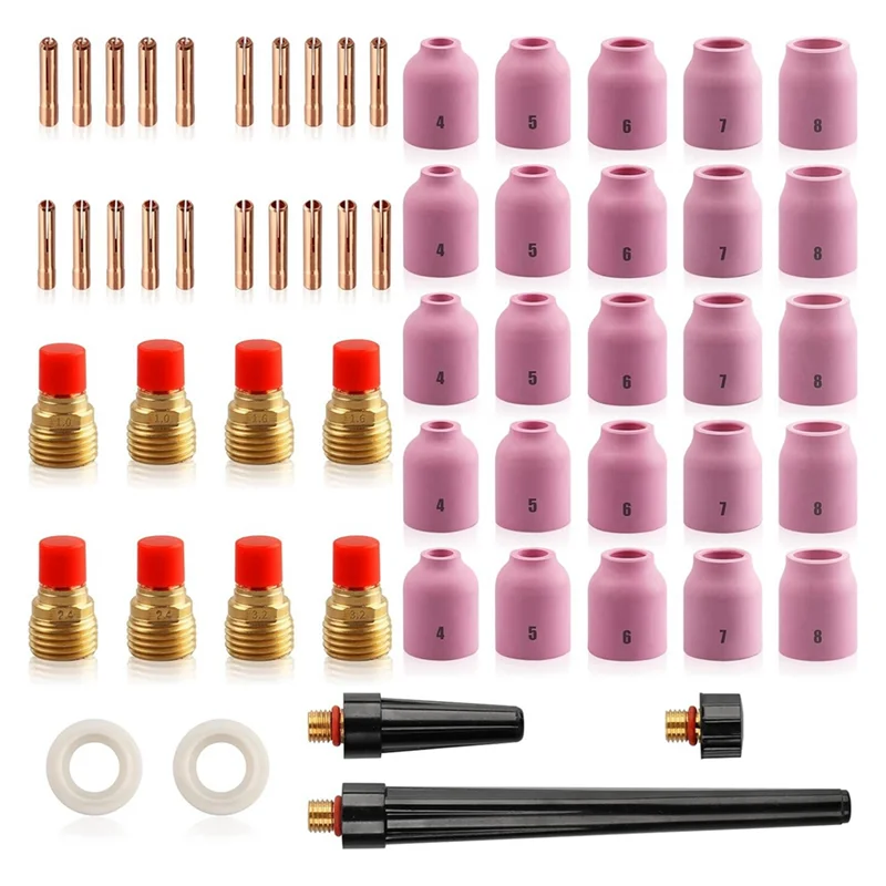 

ABGH-58 PCS TIG Welding Torch Kit 040Inch-1/8Inch Gas Lens Setup WP-9/20/25