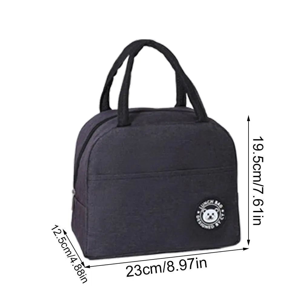 Insulated Lunch Bag Portable Thermal Ice Pack Waterproof Aluminum Foil Cooler Box Student Work Office Picnic Storage Food Tote view 6