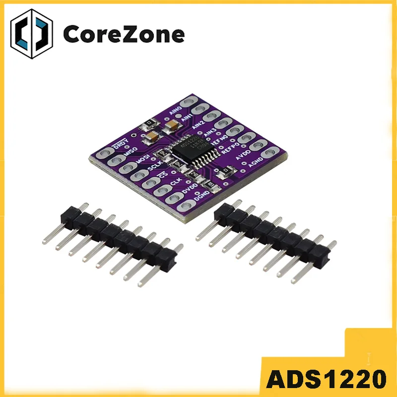 Módulo ADS1220, Convertidor Analógico a Digital (ADC) ADS1120 SPI de Bajo Consumo, 24 bits, ADS-1120