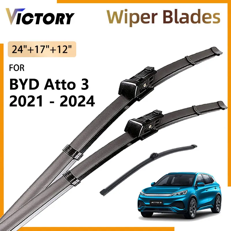 Front Rear Wiper Blades For BYD Atto 3 Atto3 Yuan Plus EV 2021 2022 2023 2024 Accessories Windshield Windscreen Window Brushes