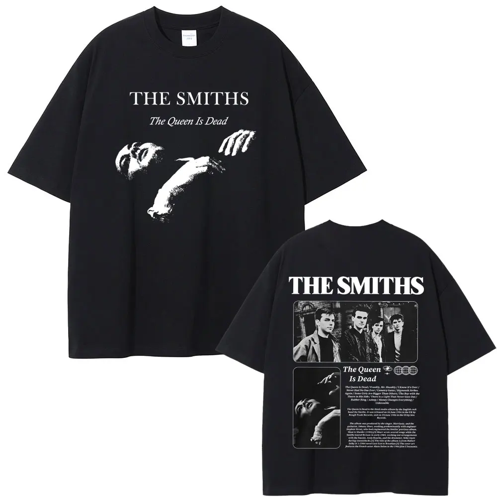 Rock Band The Smiths The Queen Is Dead 1980's Indie Morrissey T-shirt Men Women Fashion Vintage Oversized Short Sleeve T-shirts