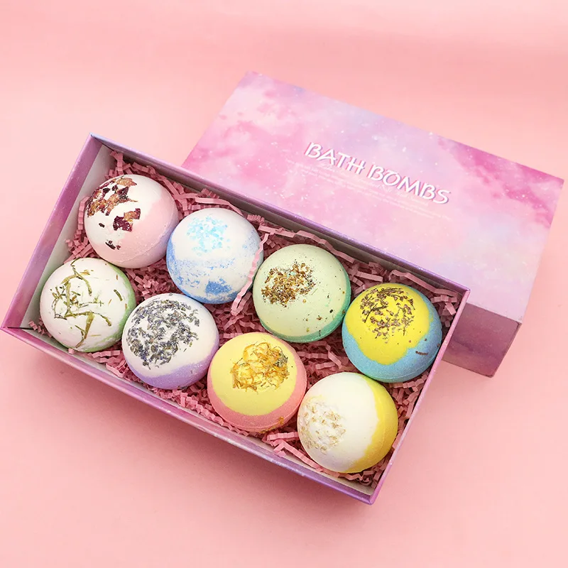 Multi-bubble rose dried flower bubble milk spa bath ball aromatherapy exquisite gift box
