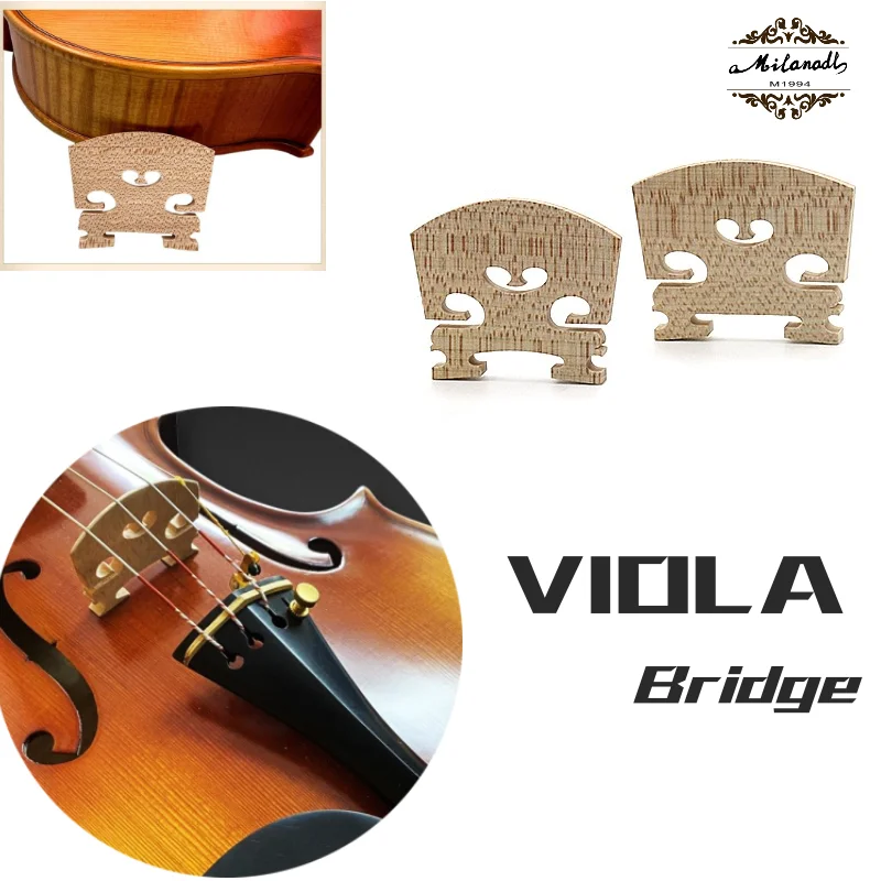 10Pcs Baroque Style Wooden Acoustic Viola Bridge Maple15