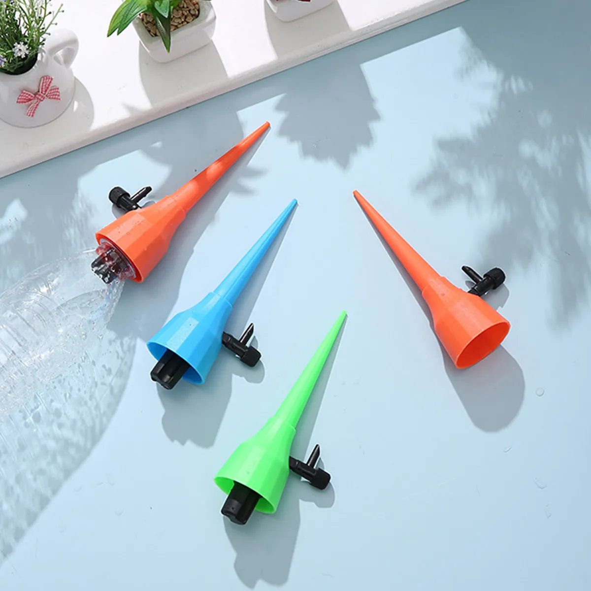 12Pcs Constant Pressure Plant Watering Device Premium Plastic Automatic Bonsai Irrigation Tool Adjustable Water Flow for Home