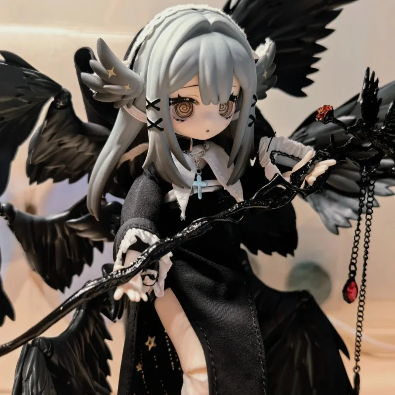 

Handmade Black And White Spot Fengyu Six Wing Wing Solid Color Series Suitable For Hand-Held Bjd Universal Accessories