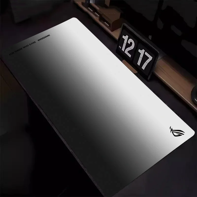 Simple White Black Gradient Mats Rubber Mouse Pad Gaming Large Small Laptop Deskmat Keyboard Mat Stitched Edge Non-Slip Desk Pad