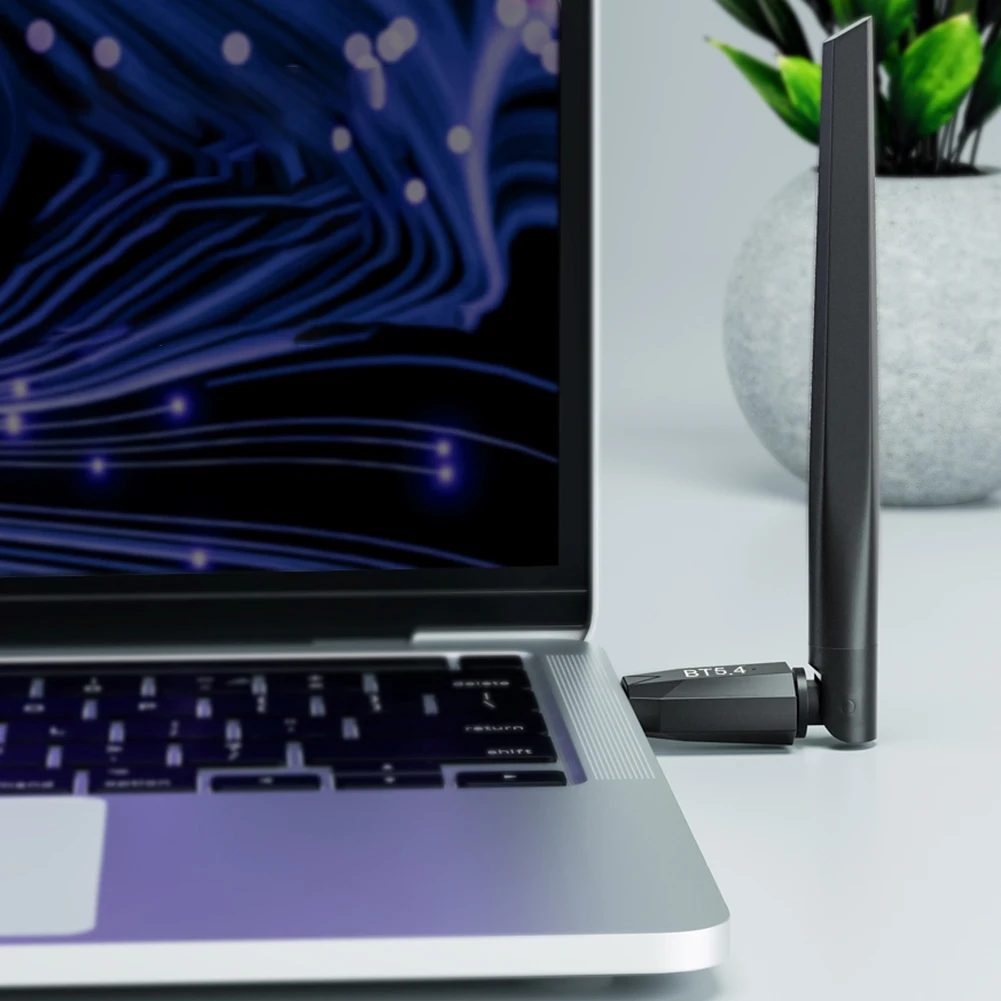 Adaptador USB Compatível com Bluetooth 5.4, Transmissor de Áudio, Receptor, Driver Livre, Suporta Windows 11, 10, 8, 7.1, PC, Compatível com PC