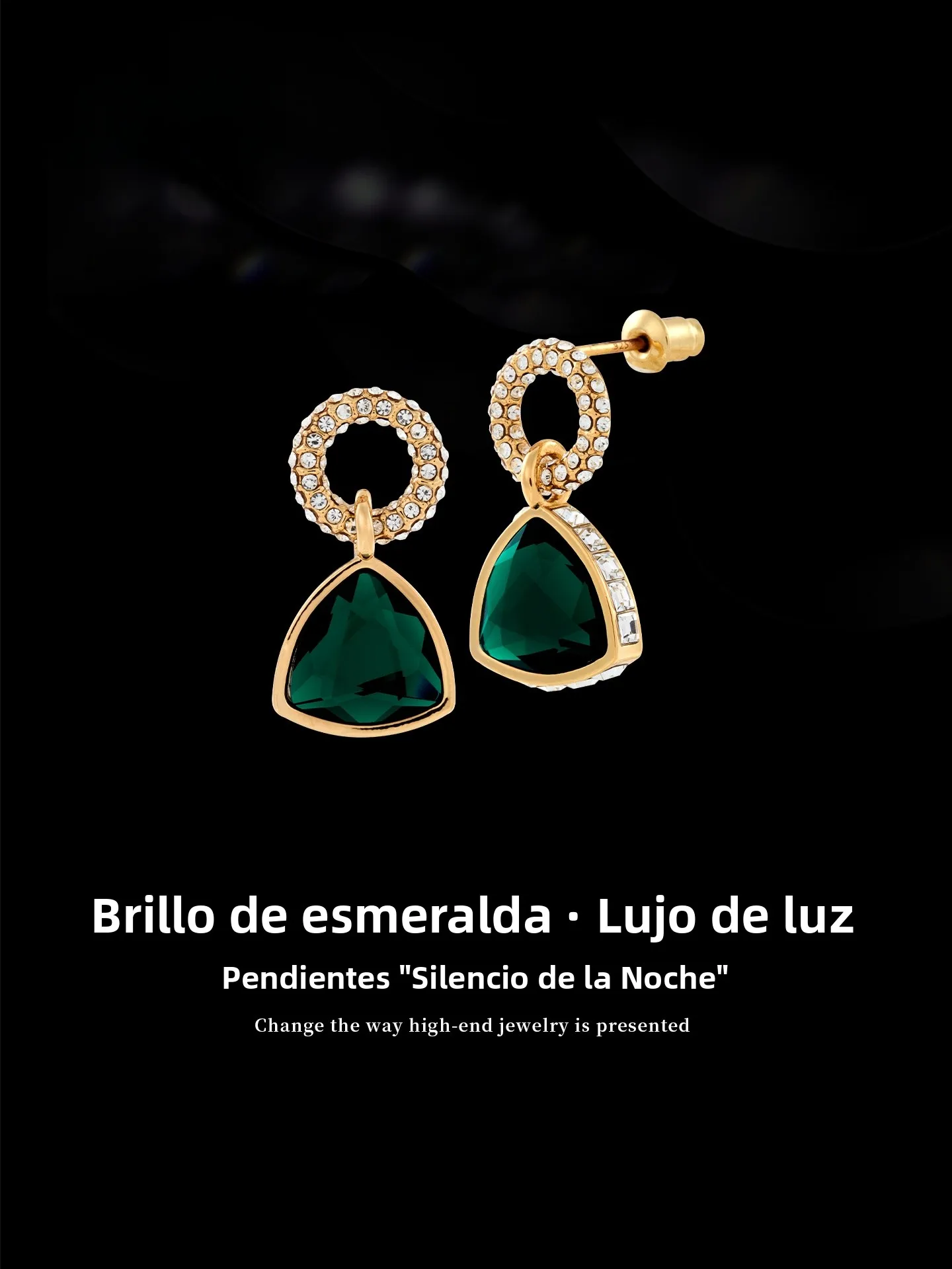 Pendientes de Cristal Eternelle, Joyería de Moda para Mujer, Forma Triangular, Hipoalergénicos, Antioxidantes, para Uso Diari...