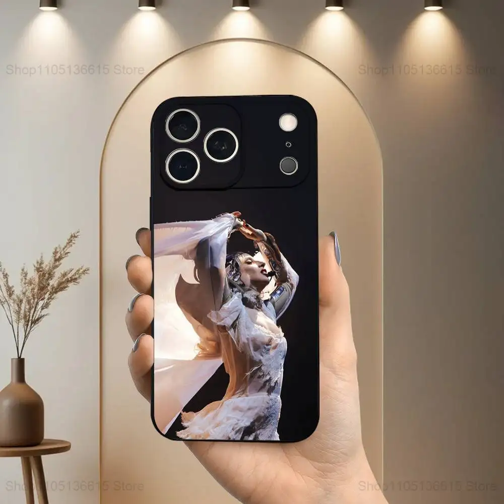 Custodia L-LADY G-GAGA MAYHEM Singer per iPhone 17,16,15,14,13,12,11 Plus,Pro Max,XS,X,XR,SE,Mini,8,7, Cover morbida in silicone nero