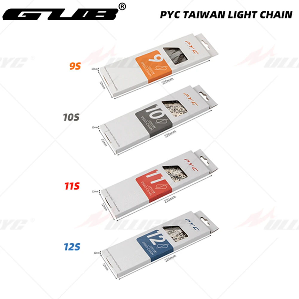 GUB Brand Variable Speed Chain, Road Bike, Mountain Bike, PYC, Bicycle Part, 9, 10, 11, 12 Speed