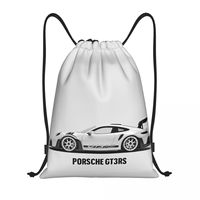 Custom GT3-RS Fashion Women Men Drawstring Bag Backpack Portable Folding Bag Shopping Waterproof Backpack