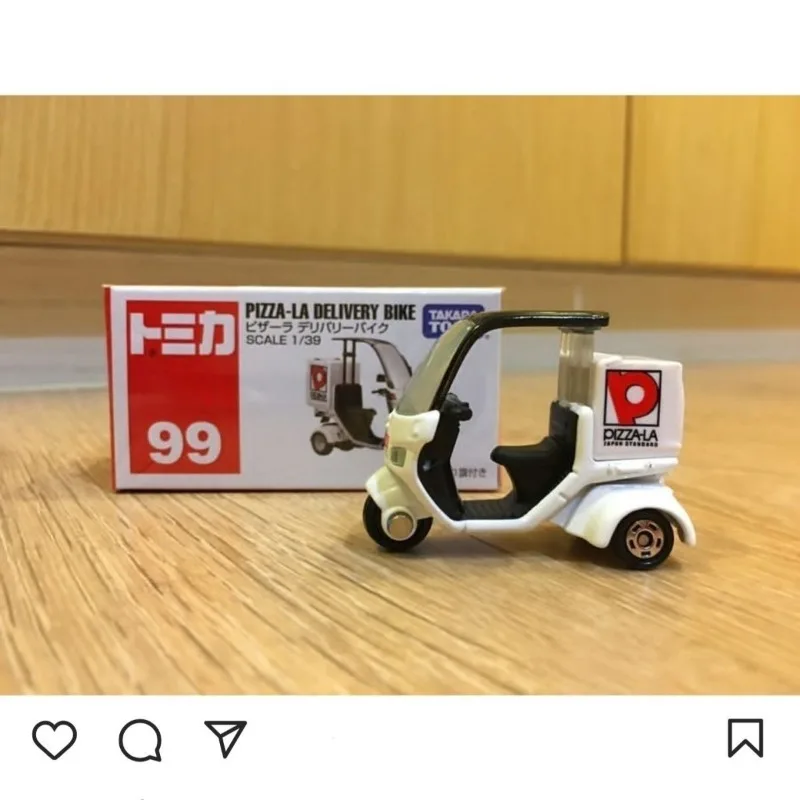 

TAKARA TOMY TOMICA Alloy Car Model Toy No 99 Pizza Delivery Tricycle Vehicle Car Toy Collection