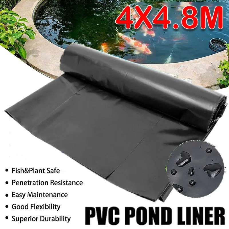 

Fish Pond Liner Cloth Waterproof Gardens Pools Membrane Black Flexible Streams Fountains Reinforced Landscaping Pool Liner