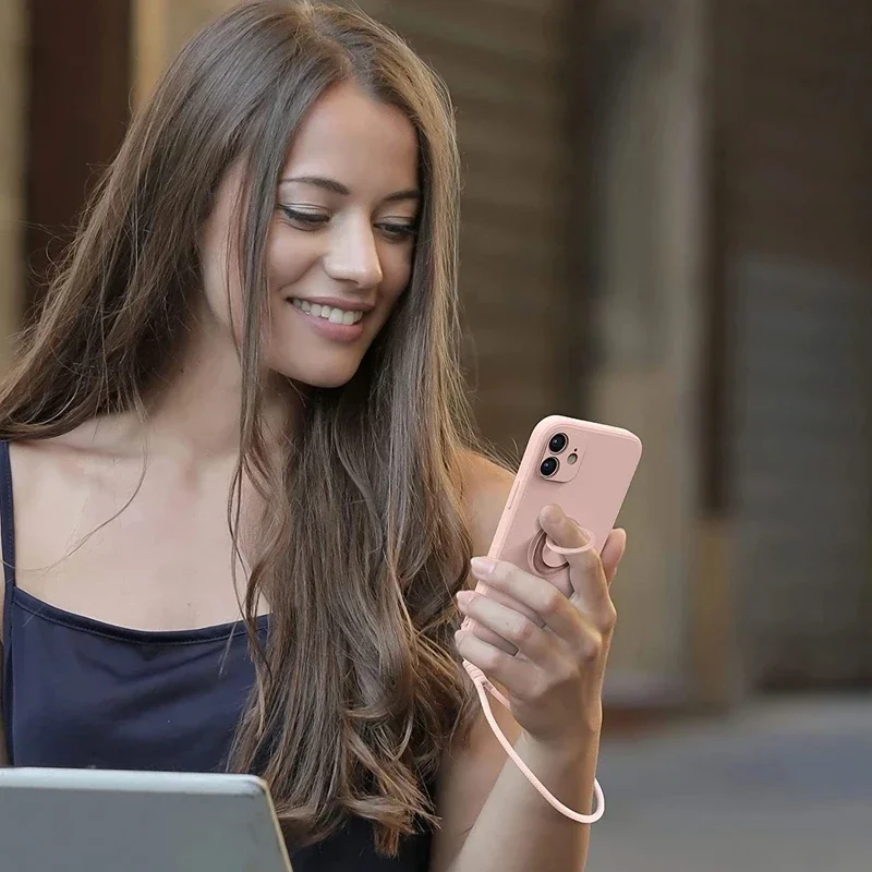 Мягкая жидкая силиконовая подставка для кольца на палец, магнитный держатель-кронштейн для iPhone 14 13 12 11 Pro Mini XR X XS Max 7 8 Plus, чехол для телефона