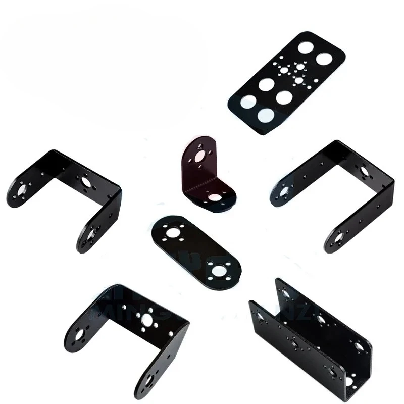 1pcs Standard steering gear bracket double-axis servo bracket robot multi-function oblique U-shaped L-shaped beam bearing
