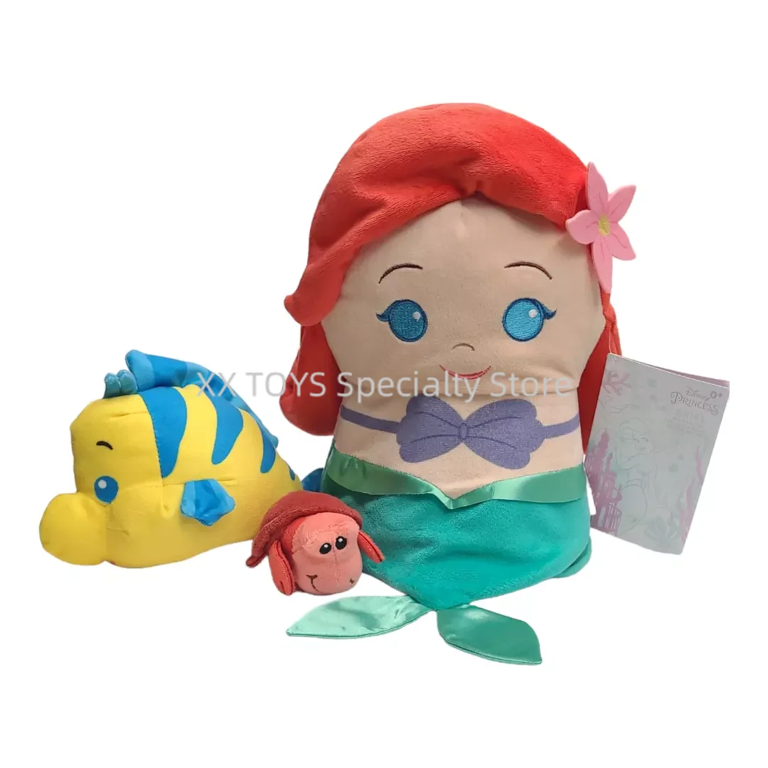 Disney Parks The Little Mermaid Sebastian Flounder Ariel Nesting Plush Set Cute Plush Toy Unique Children Holiday Birthday Gifts