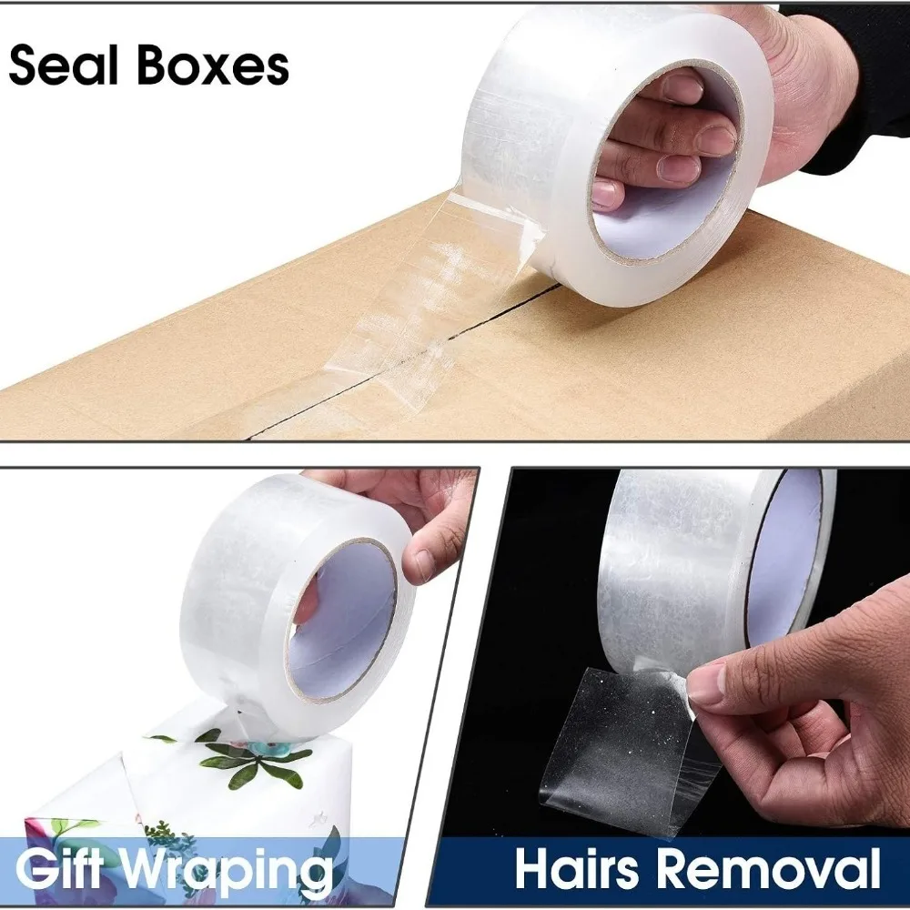 36 Uds cinta de embalaje resistente rollo único 2,36 pulgadas 90 yardas cinta de embalaje transparente sellado de embalaje-3240 yardas/2952 pies