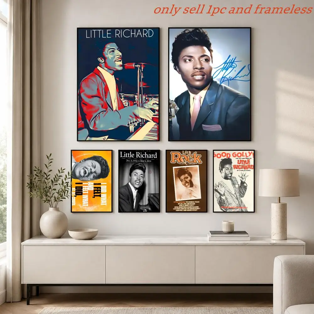 Retro Music L-Little Richard Poster Print Home Living Room Bedroom Entrance Bar Cafe Art Painting Decora