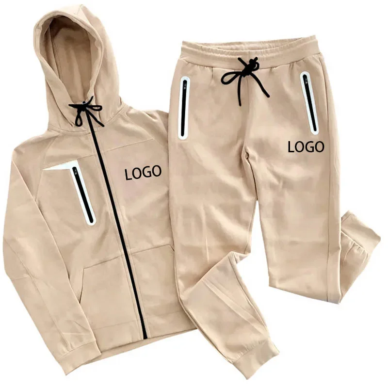 Custom LOGO Training  Blank Zipper Two Piece  Men's Sportswear and Sportswear Men's Jogging Sportswear Set