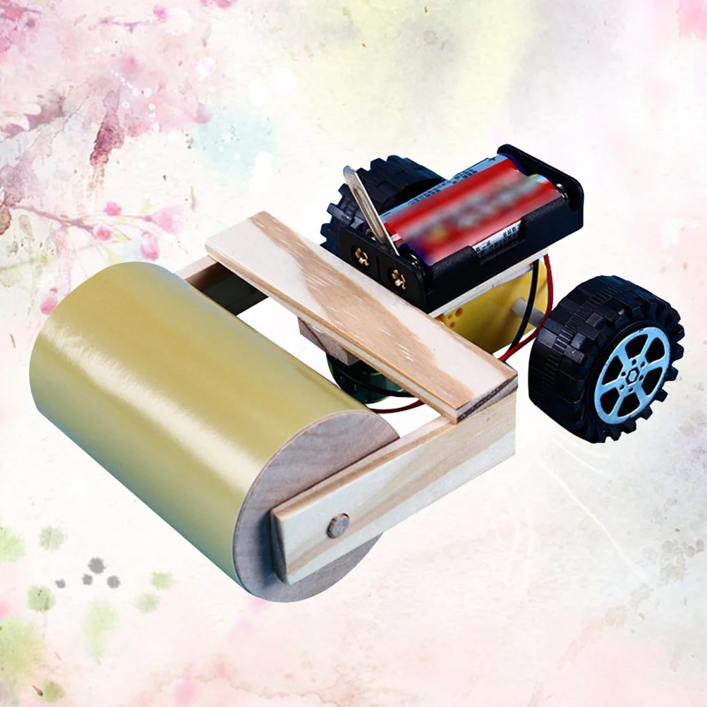 Rouleau de bricolage en bois, assemblage manuel, tige de voiture éducative, expérience scientifique, enseignement, apprentissage, divertissement