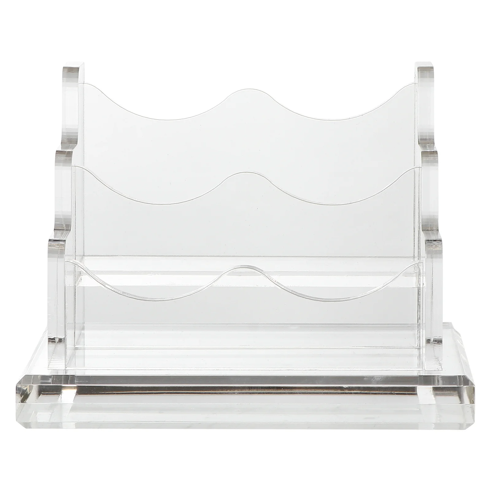 Акриловый держатель для визитных карточек, утолщенная противоскользящая основа, настольный органайзер для хранения офисных карточек, подставка для дисплея