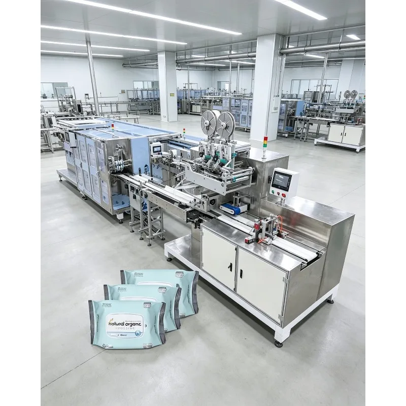 Single Automatic Wet Wipes Making Machine Baby Wet Tissue Packaging Hygiene Use Nonwoven Wet Tissue Production Line