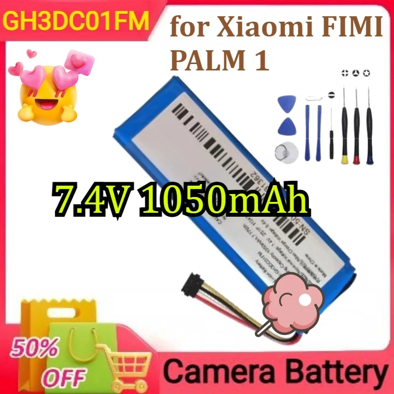 

GH3DC01FM Battery for Xiaomi FIMI PALM 1 Pocket Gimbal Camera Rechargeable Batteries 7.4V 1050mAh